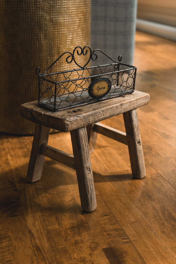 Mini stool - reclaimed wood.