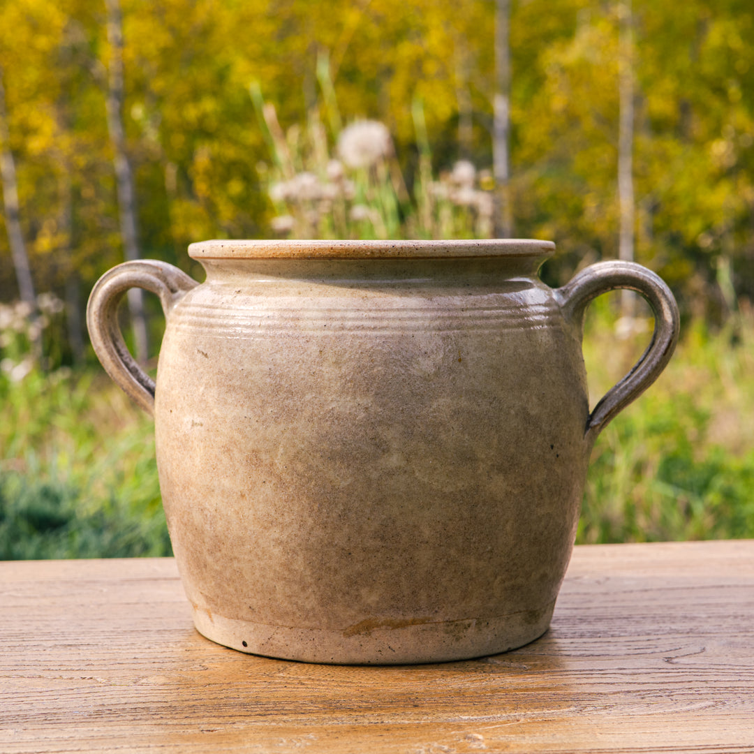 French antique stoneware pot