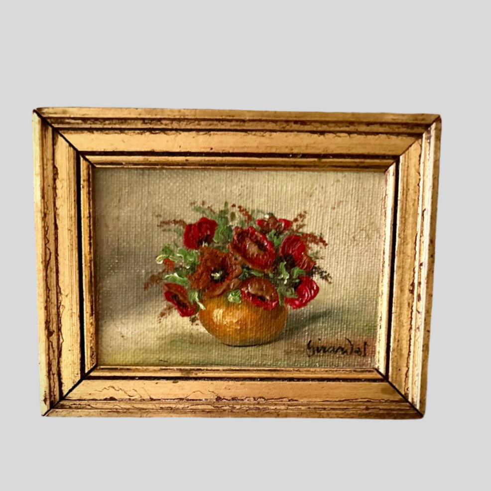 Antique Miniature Floral Paintings
