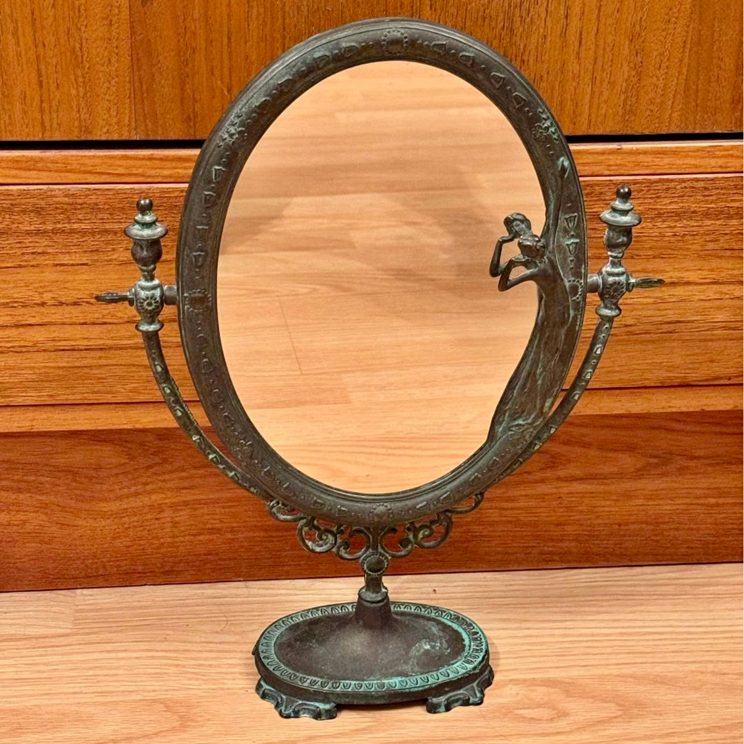vintage bronze vanity mirror