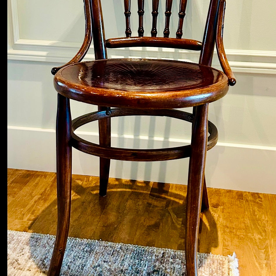 Pair of Early 20th-century Bentwood cafe Chairs (unmarked)