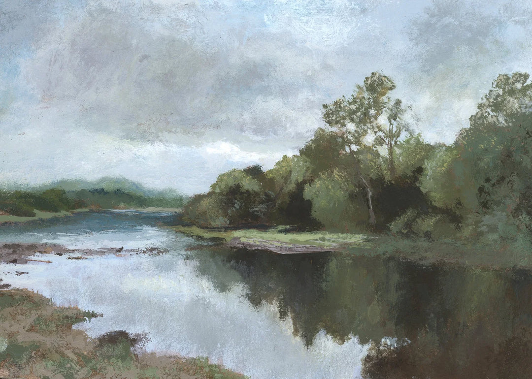 River Landscape (custom frame) 11x14”