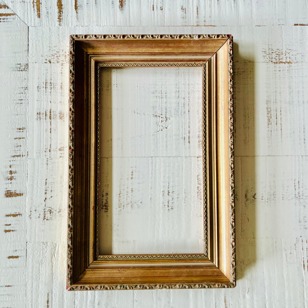 Vintage solid wood gilt frame