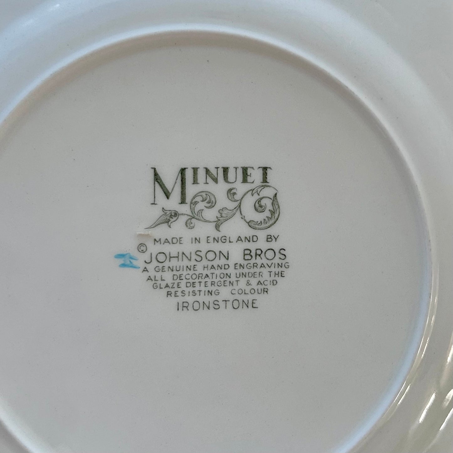 Vintage Johnson Bros Minuet Ironstone Plates – Set of 4