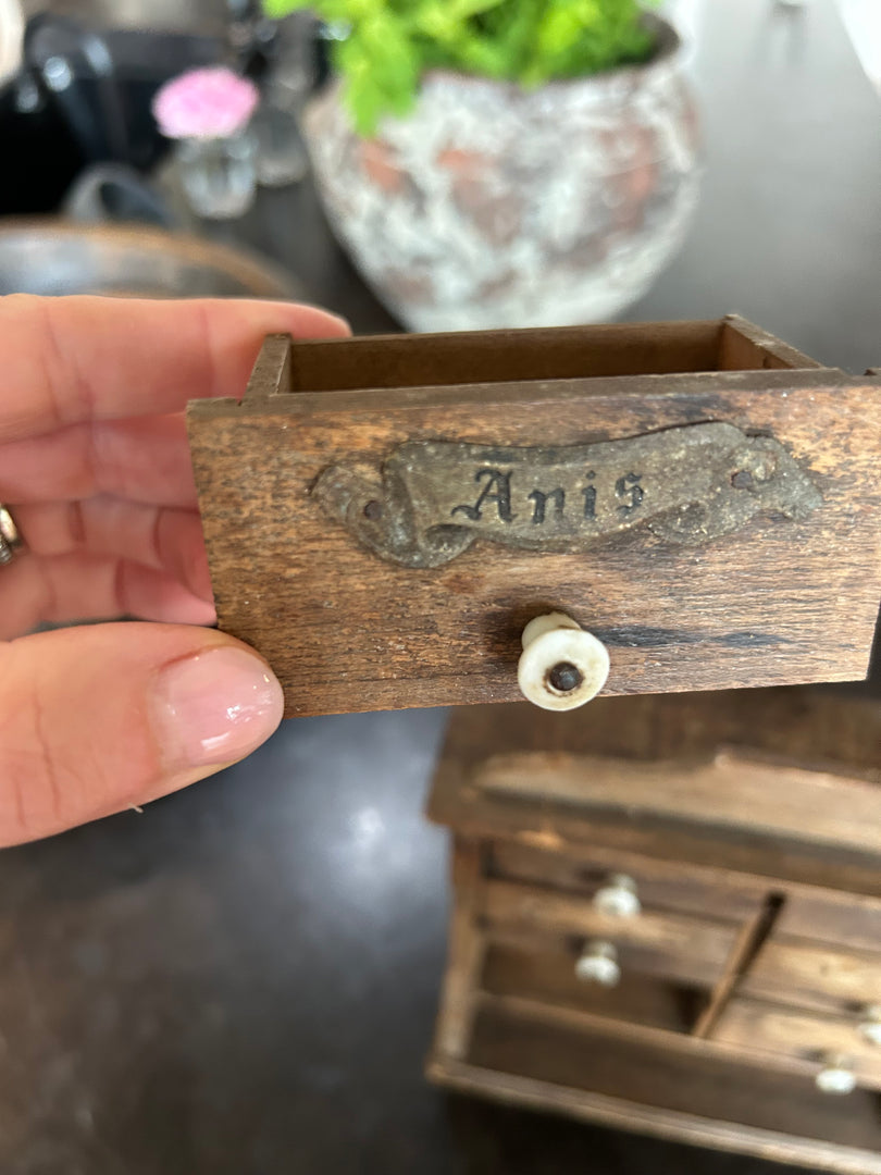 Vintage spice chest