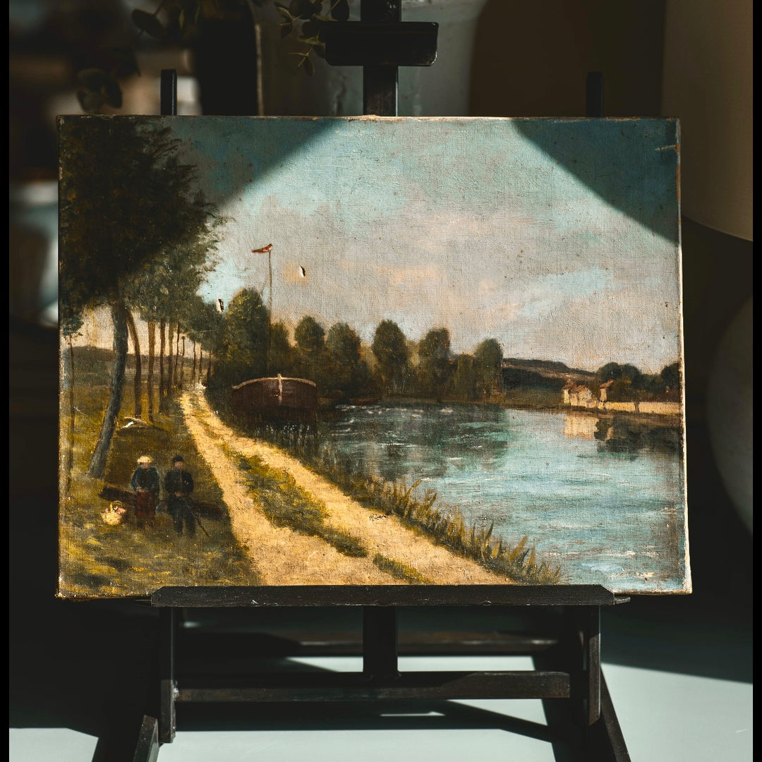 By the River - Oil on Canvas