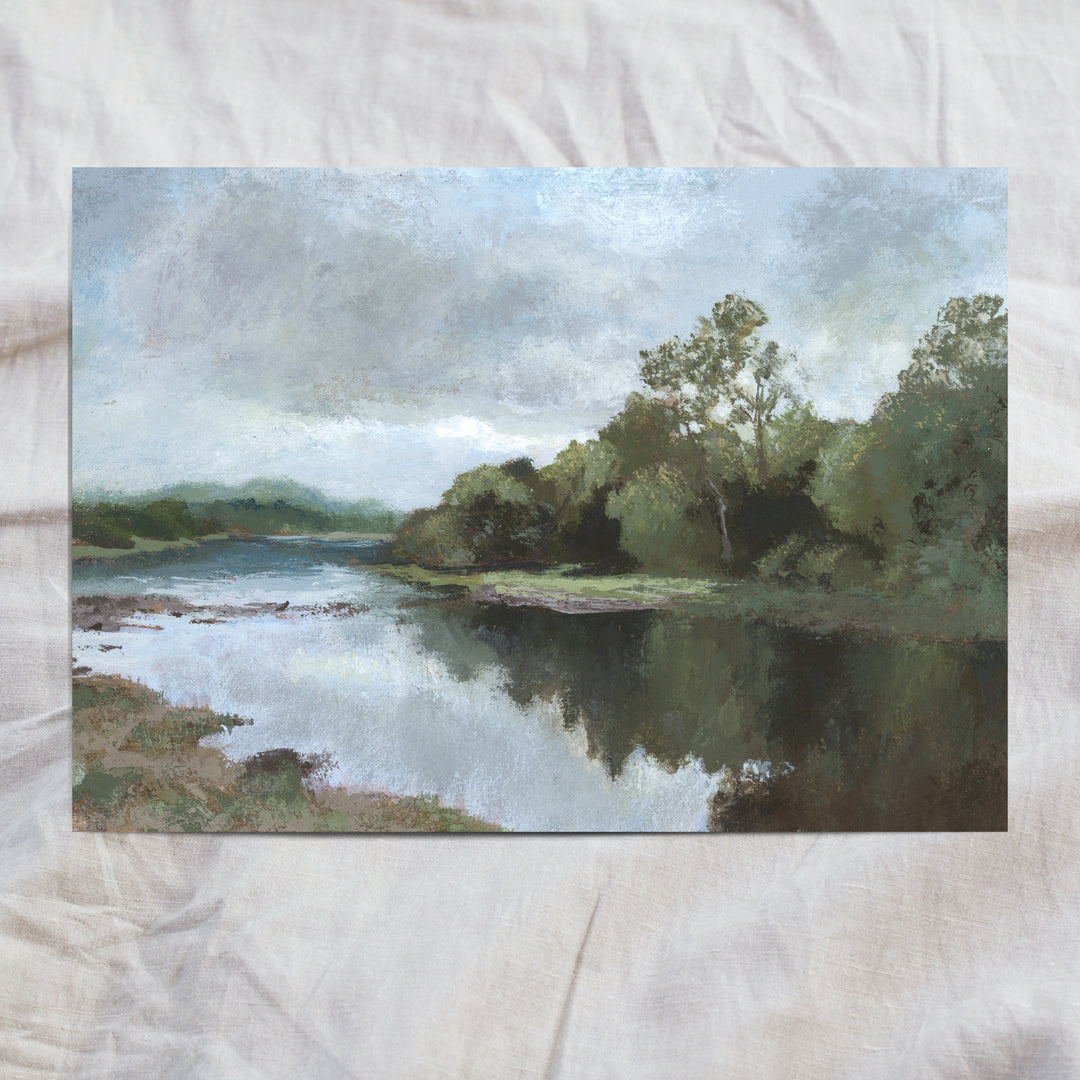 River Landscape (custom frame) 11x14”