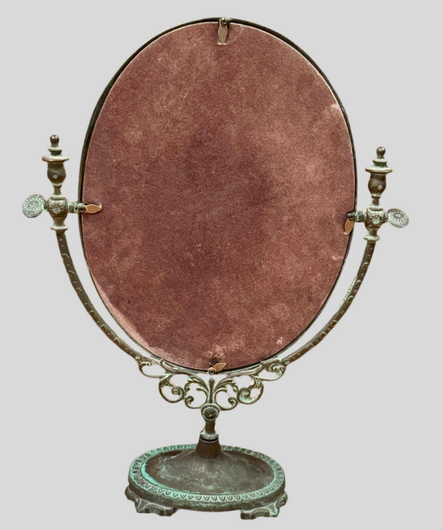 vintage bronze vanity mirror