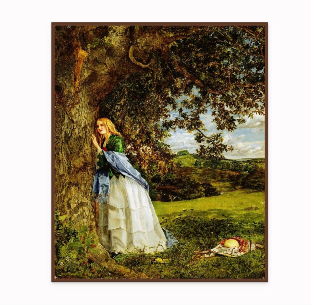 Talking Oak stretched canvas print in floating frame