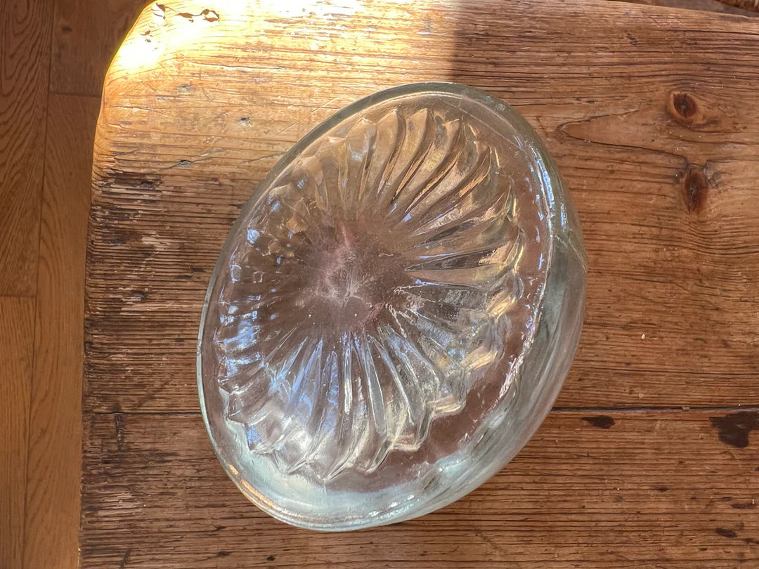 Antique French glass inkwell