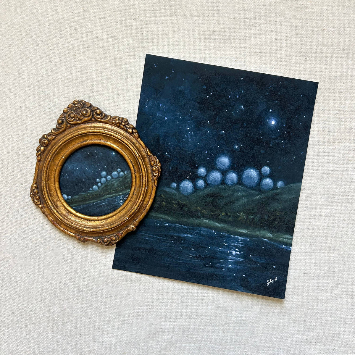 "A Sea of Moonlight" Fine Art Print (framed)