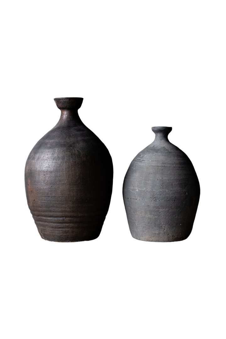 Atelier Vintage Found Black Greys Vase