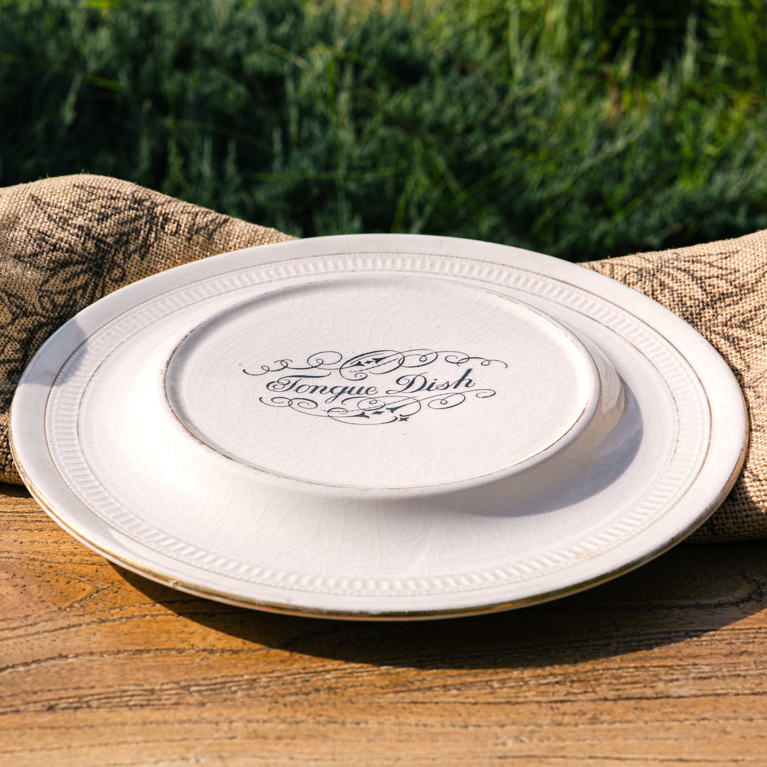 Antique “tongue dish” - Victorian ironstone