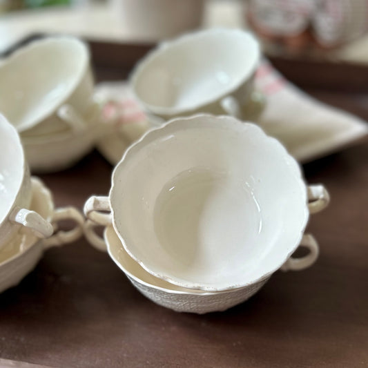 Vintage Spode Jewel Soup Bowls — Set of 4 (two sets available)
