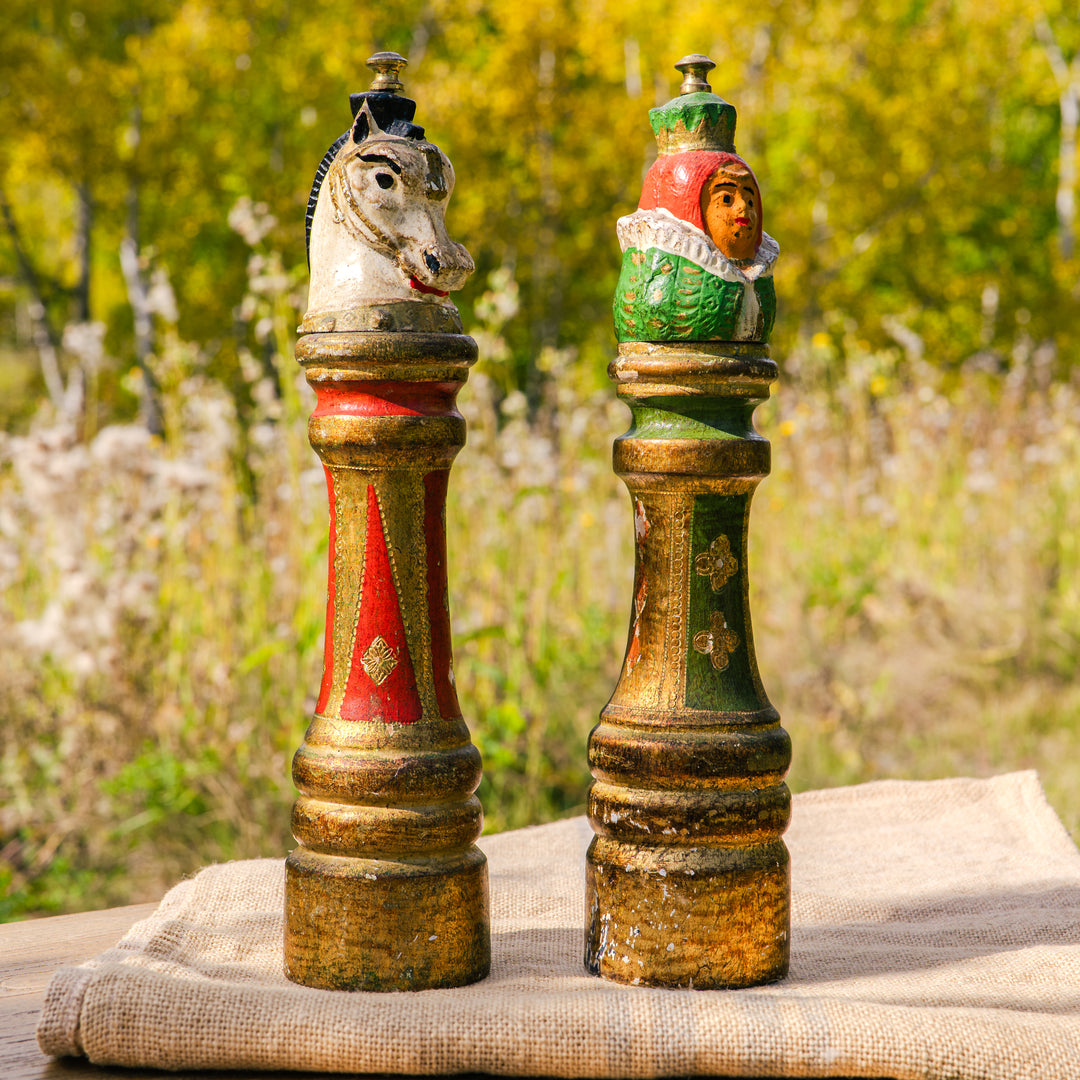Vintage florentine salt & pepper mills