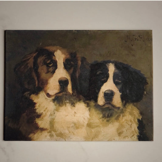 FRAMED CLASSICAL PAINTING - STRETCHED RIGID CANVAS - “BEST BUDDY”