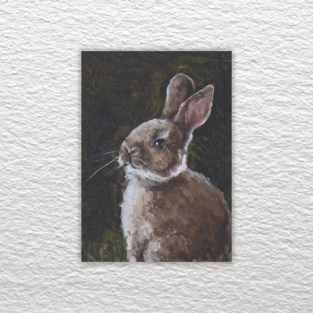 Whiskers in the wind 4x6” (framed)