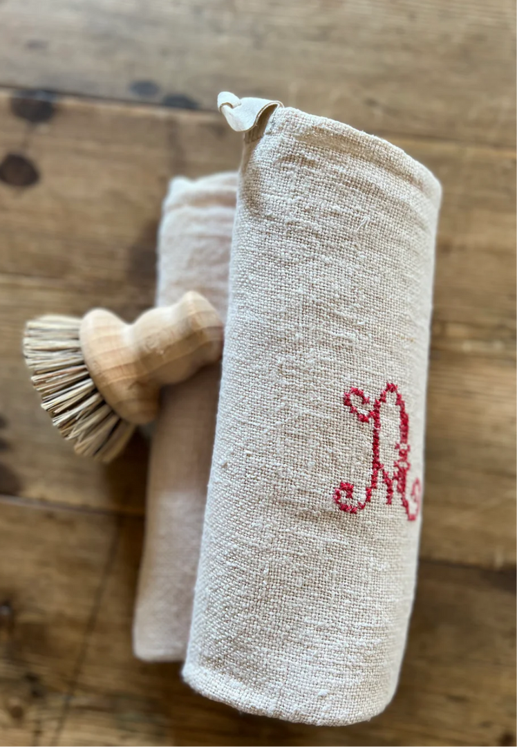 Antique Monnogrammed Tea
Towel (Torchon)