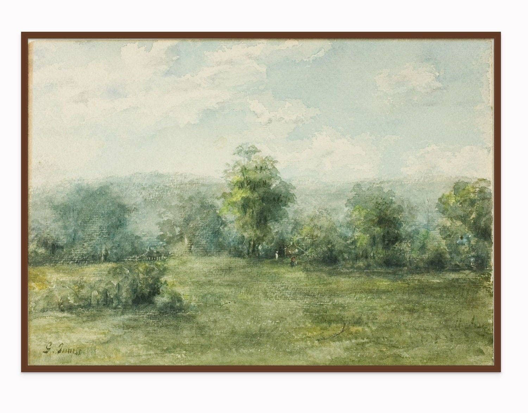 Calm Field Canvas In custom frame