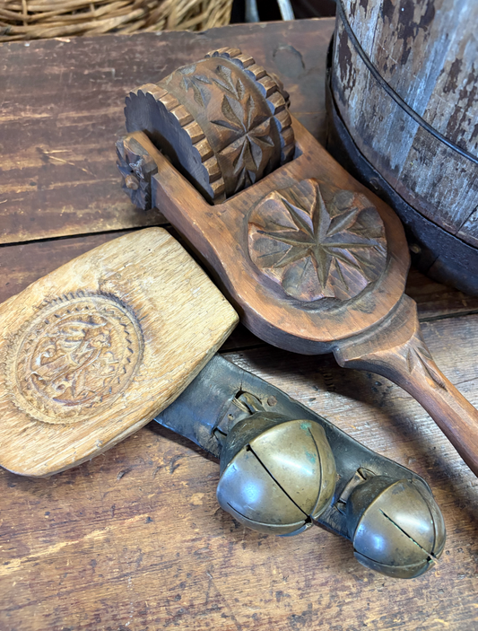 Antique Hand-Carved Butter Roller, 19th century
