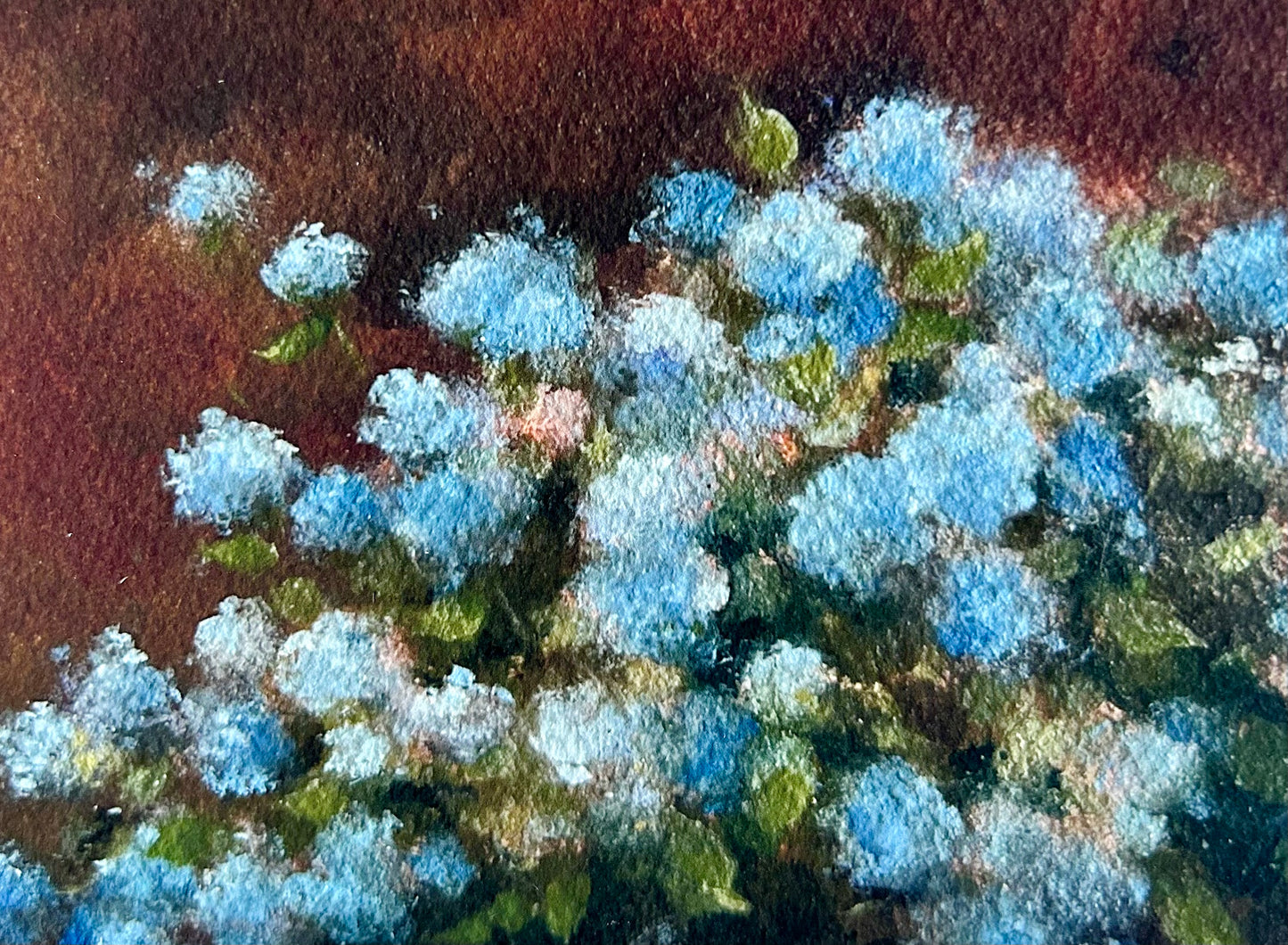 Blue Hydrangea Framed Fine Art Print 4x6”