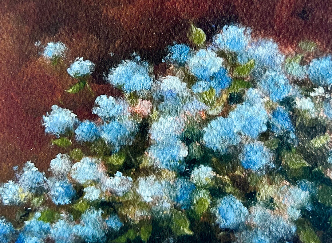 Blue Hydrangea Framed Fine Art Print 4x6”