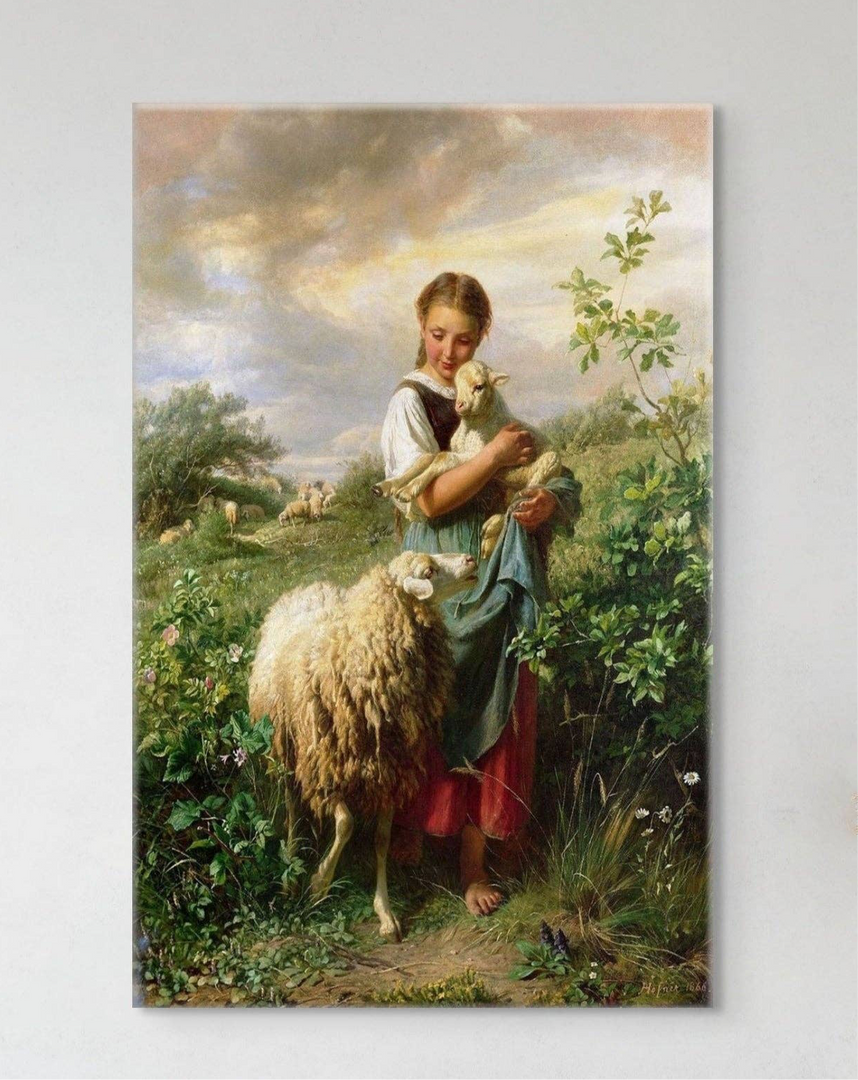 A Girl and Her Sheep