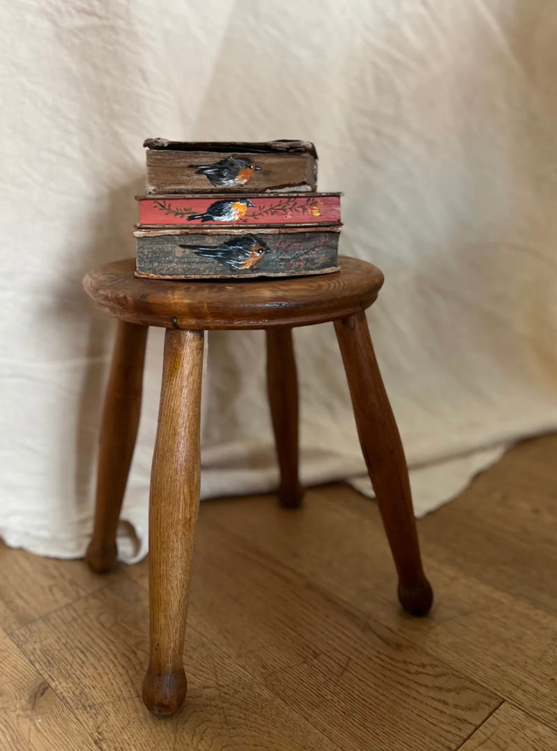 Rustic Antique French Farmhouse Stool