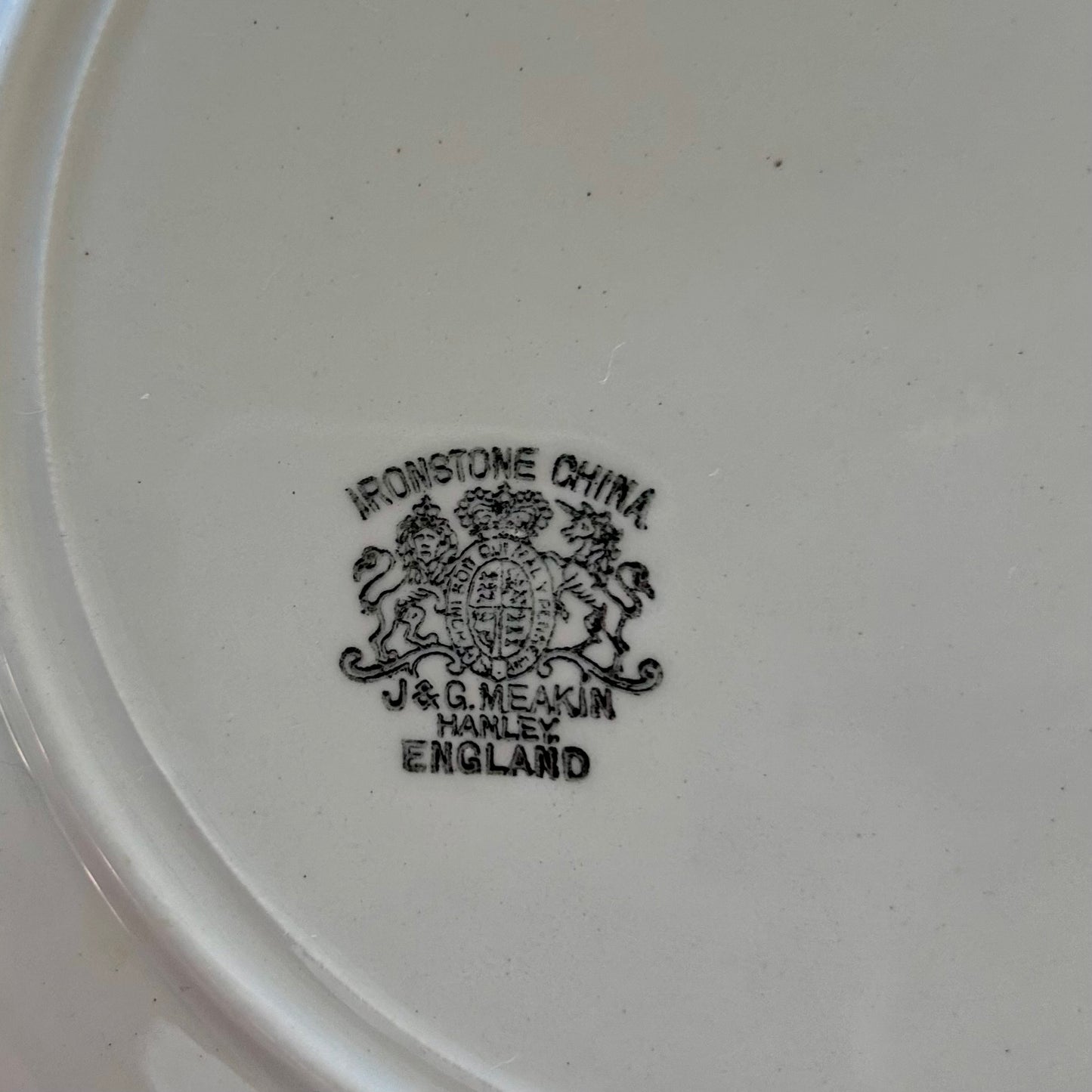 Set of 10 Vintage J. & G. Meakin English Ironstone Dinner Plates