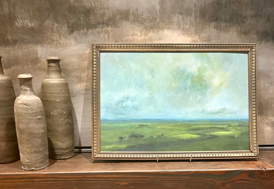 Sprawling fields II (antique French frame)