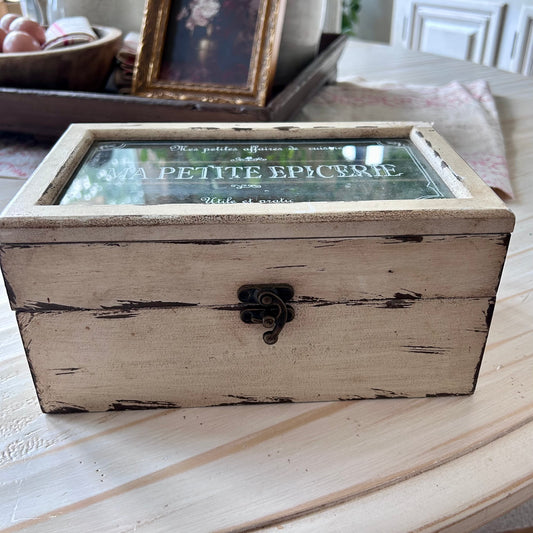 Vintage French-Style "Ma Petite Épicerie” Kitchen Box