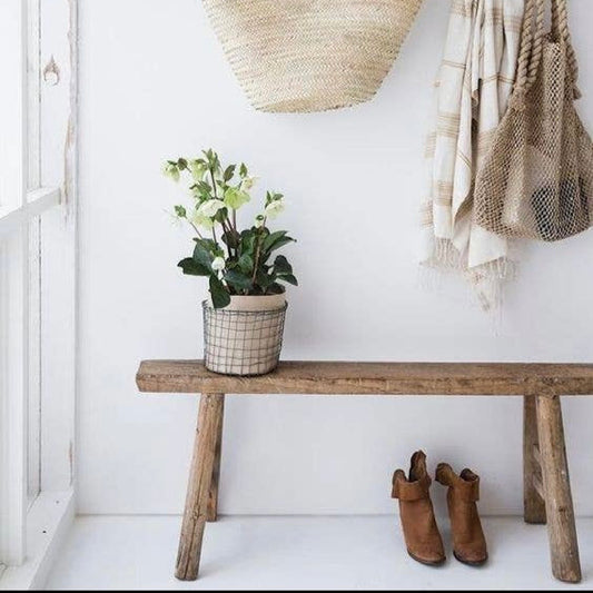 Vintage Skinny Wooden Bench