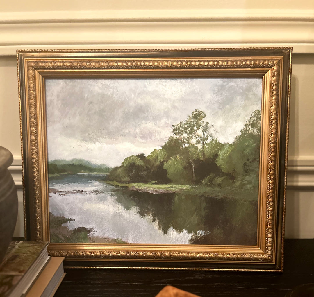 River Landscape (custom frame) 11x14”