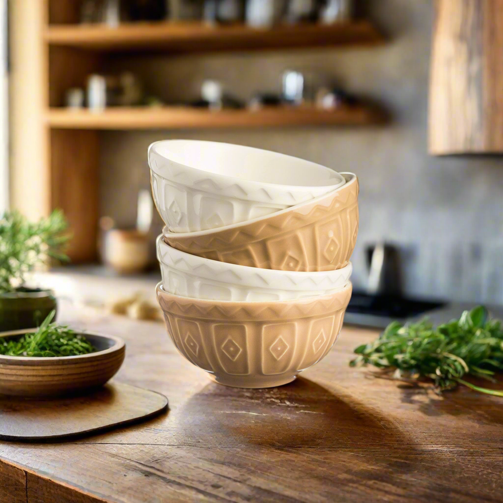 Mason Cash Caneware Food Prep Bowls 4/st Cane/cream