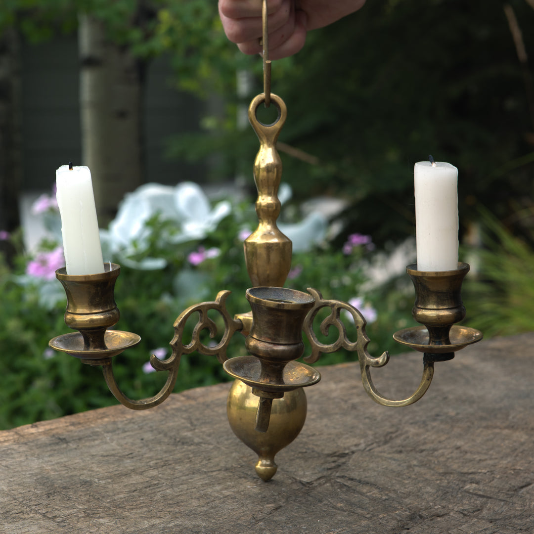 vintage brass candelabrum