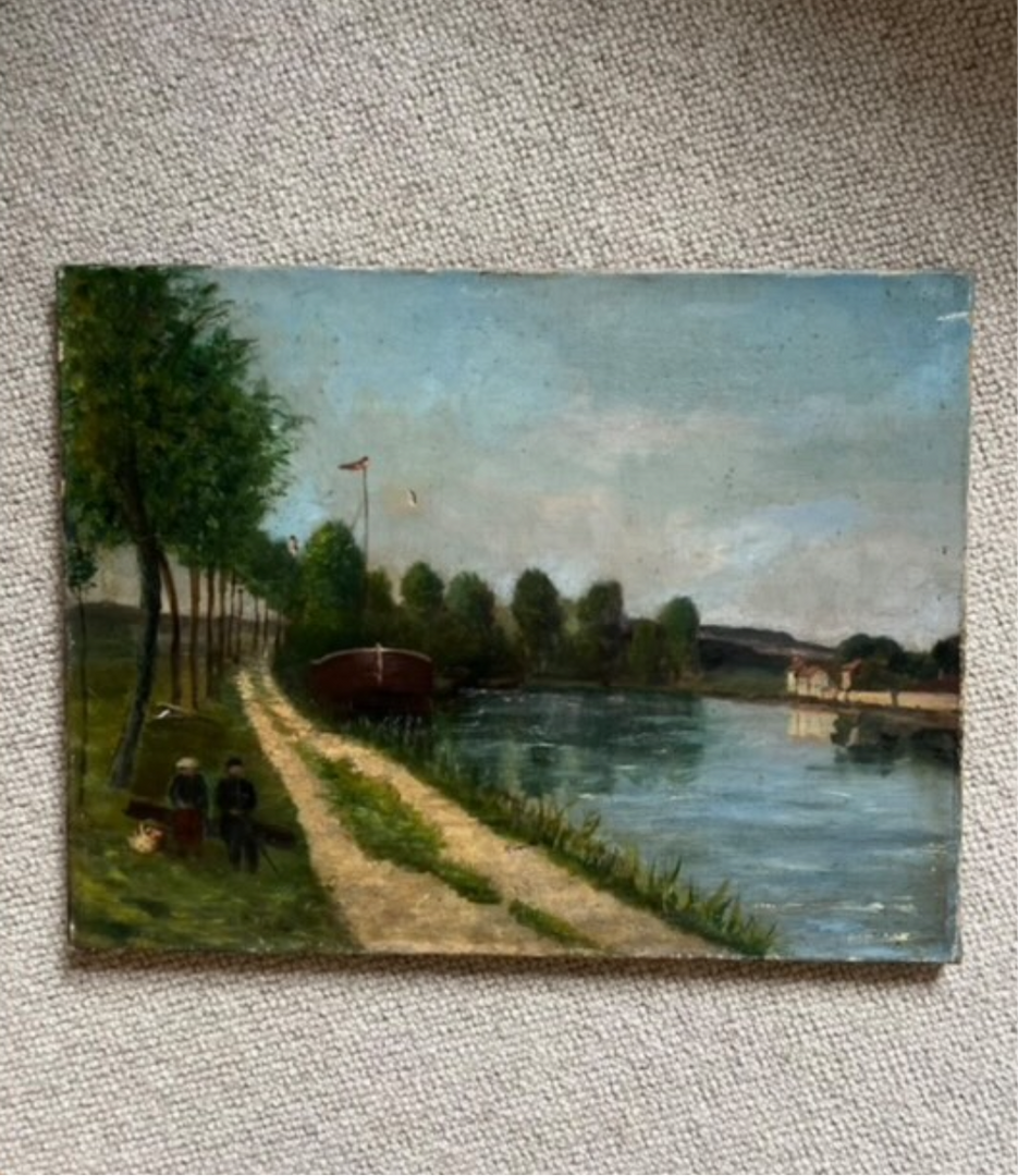 By the River - Oil on Canvas