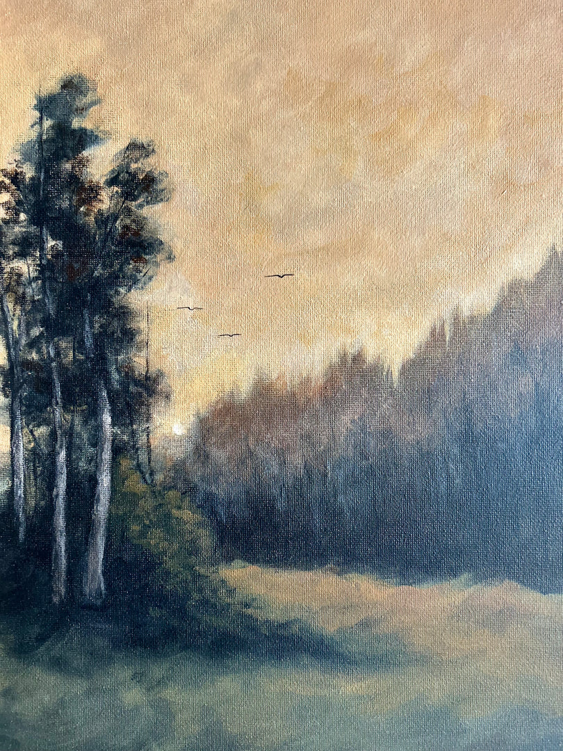 Ray of Hope-Framed Original Acrylic on canvas 12x16”