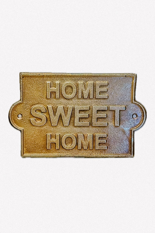 Large Brass Home Sweet Home Sign