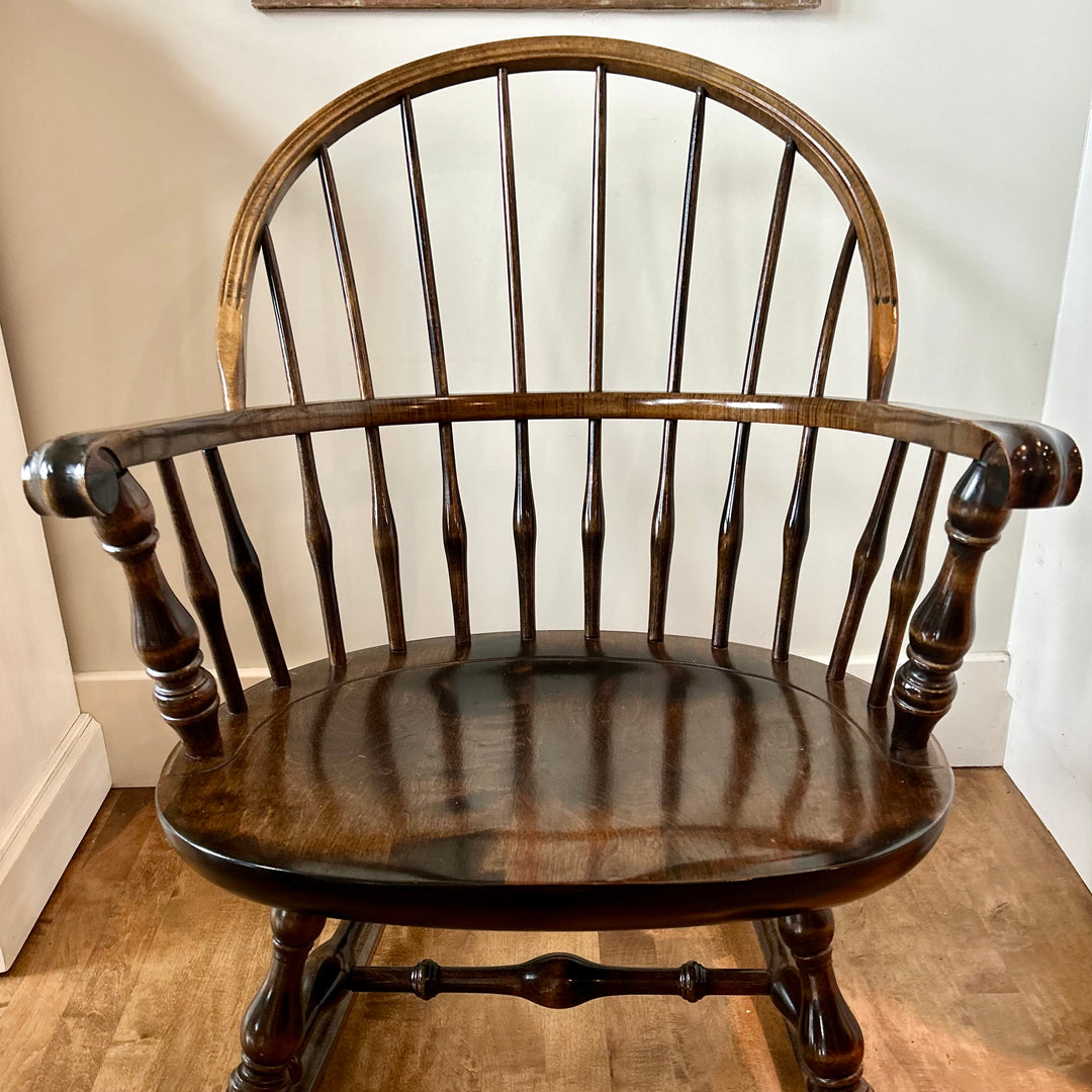 Nichols & stone dark oak Windsor rocking chair