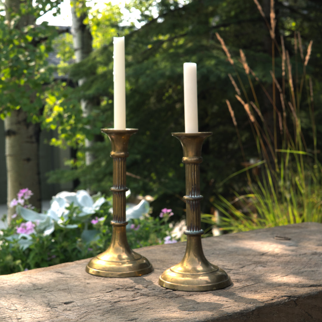 Vintage Brass Candlestick pair
