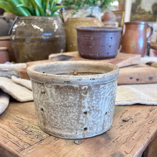 Antique French Stoneware Faisselle Cheese Mold
France, c. 1880–1920