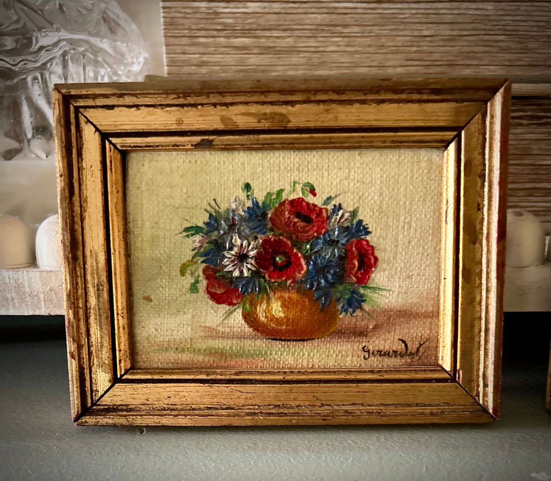 Antique Miniature Floral Paintings