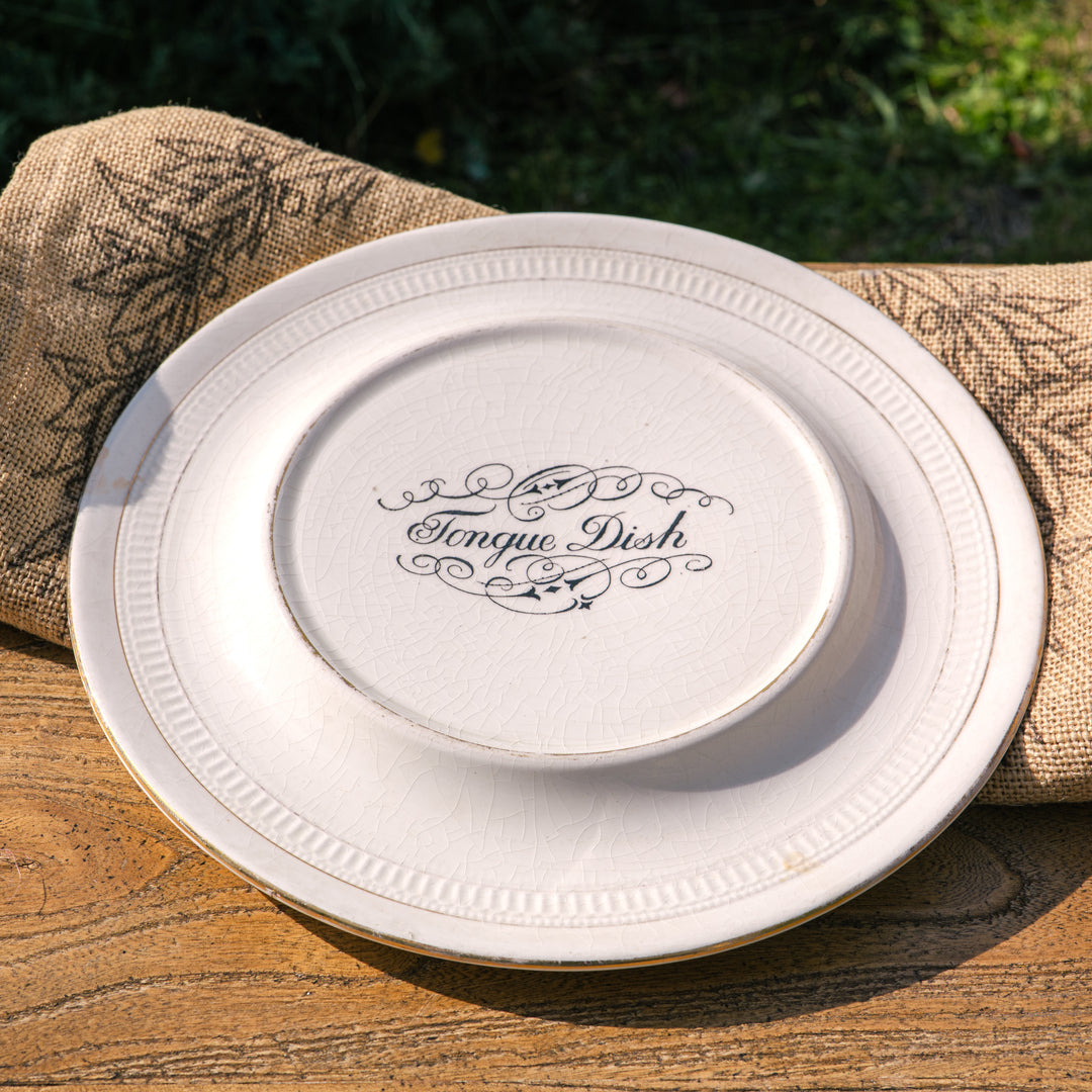 Antique “tongue dish” - Victorian ironstone