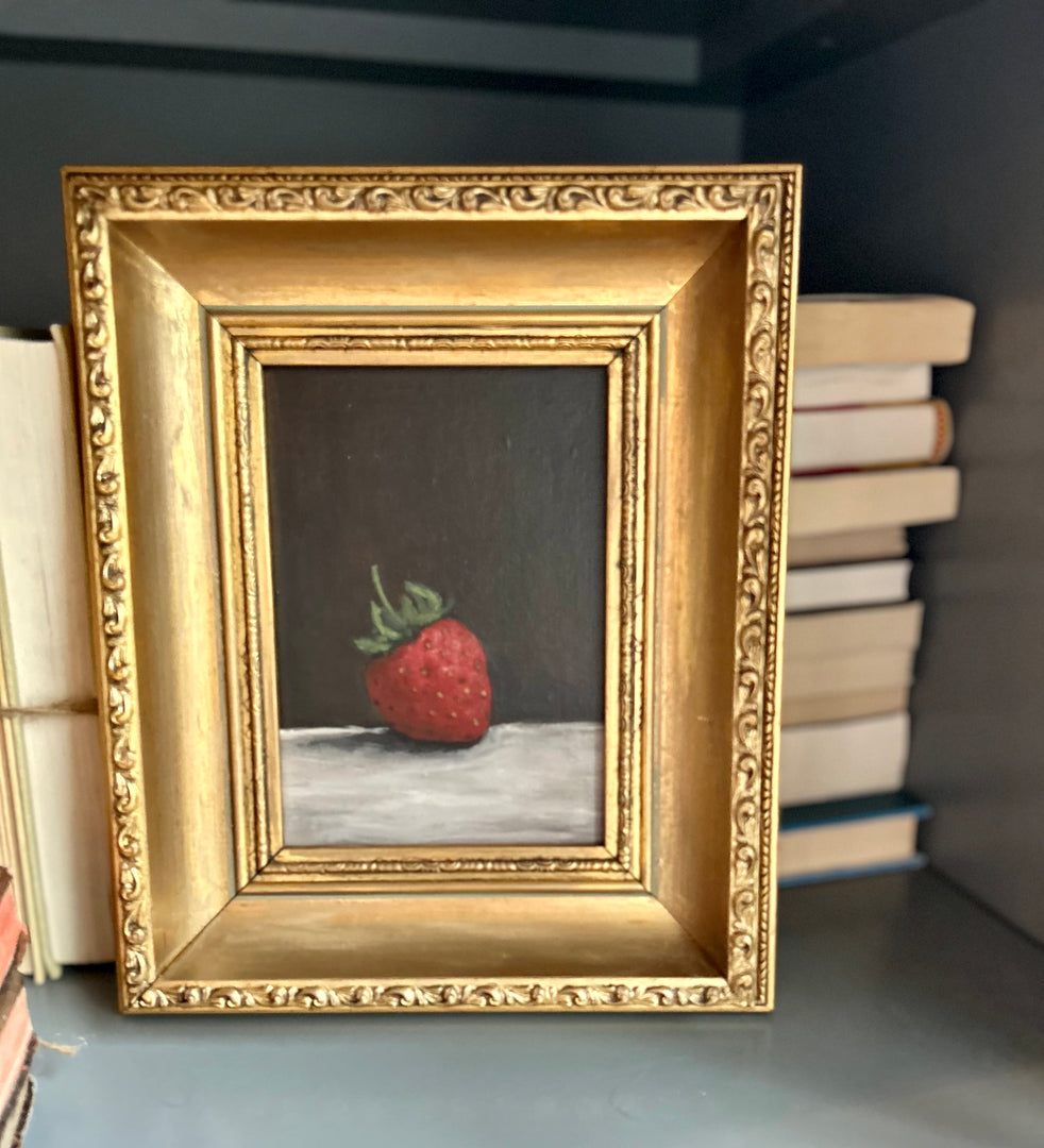 Strawberry- Framed Original 5x7”