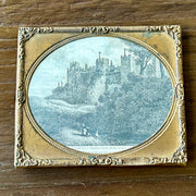 Victorian Brass Framed Castle Engraving
