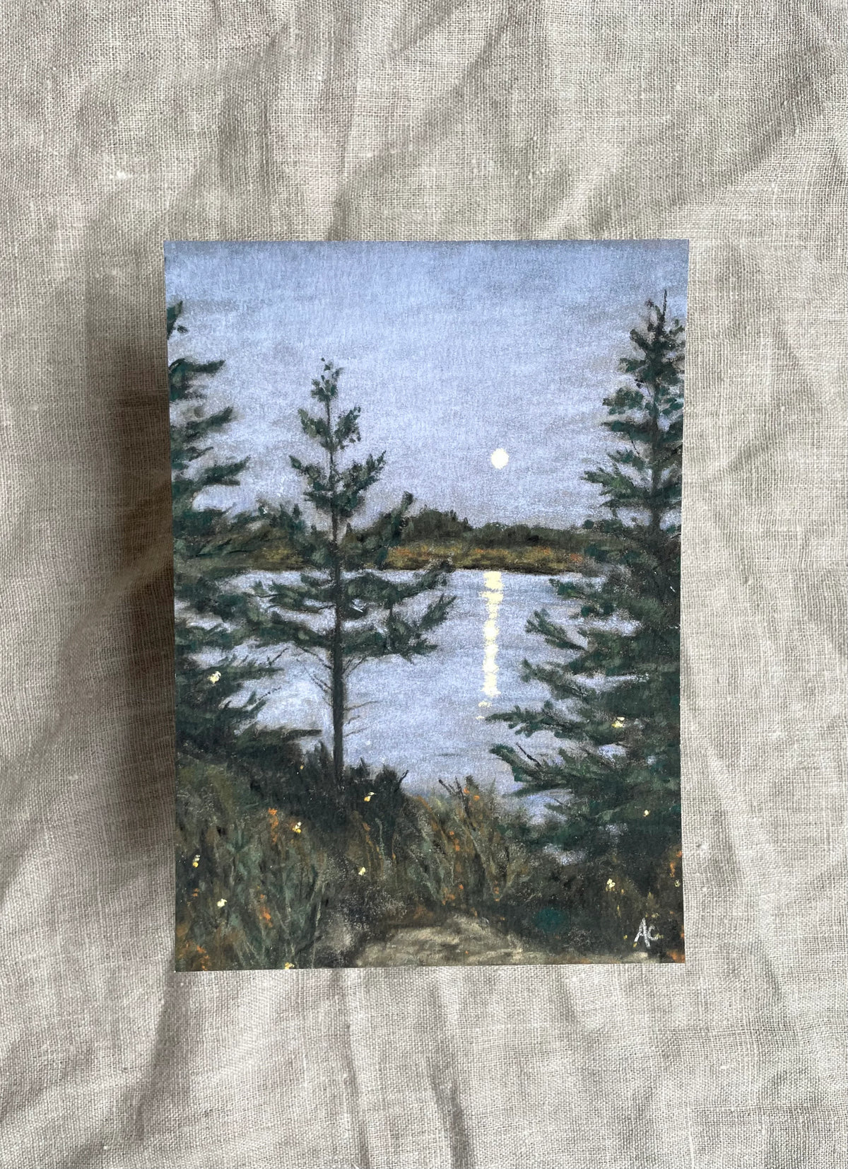 Fireflies On The Lake (framed)