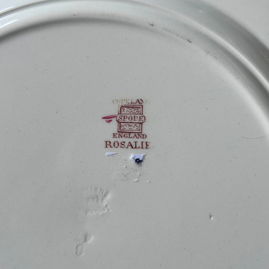 Pair of Vintage Copeland Spode “Rosalie” English Dinner Plates – 10.5”
