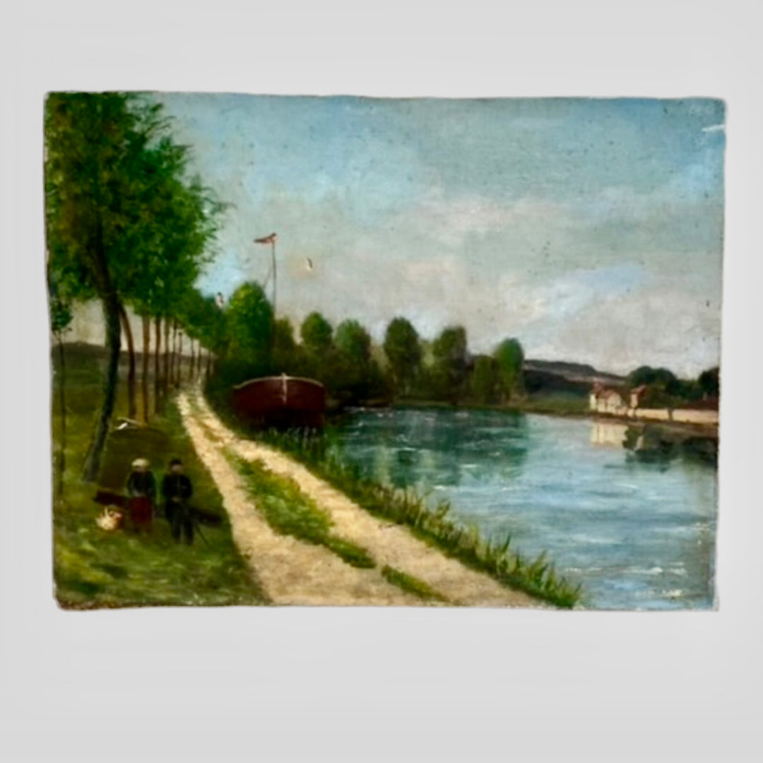 By the River - Oil on Canvas