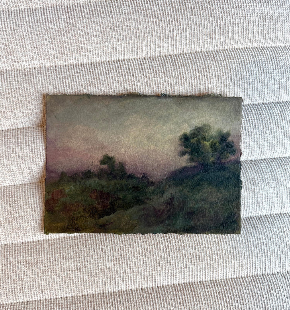 Original Painting by Tessa Brown- Landscape at Dusk (framed)