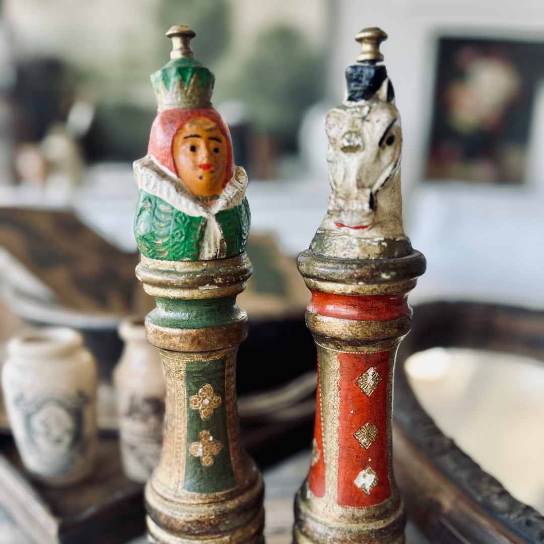 Vintage florentine salt & pepper mills